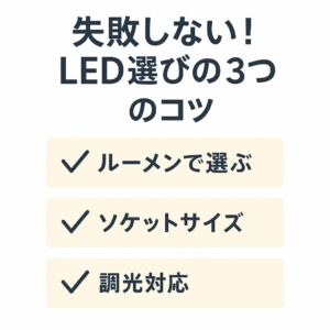 失敗しないLED選びのコツ