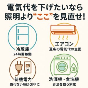 電気代を下げるための見直し写真