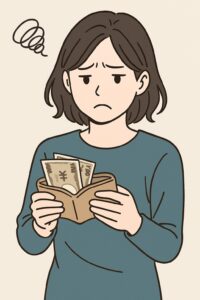 お金を無心されて困っている女性